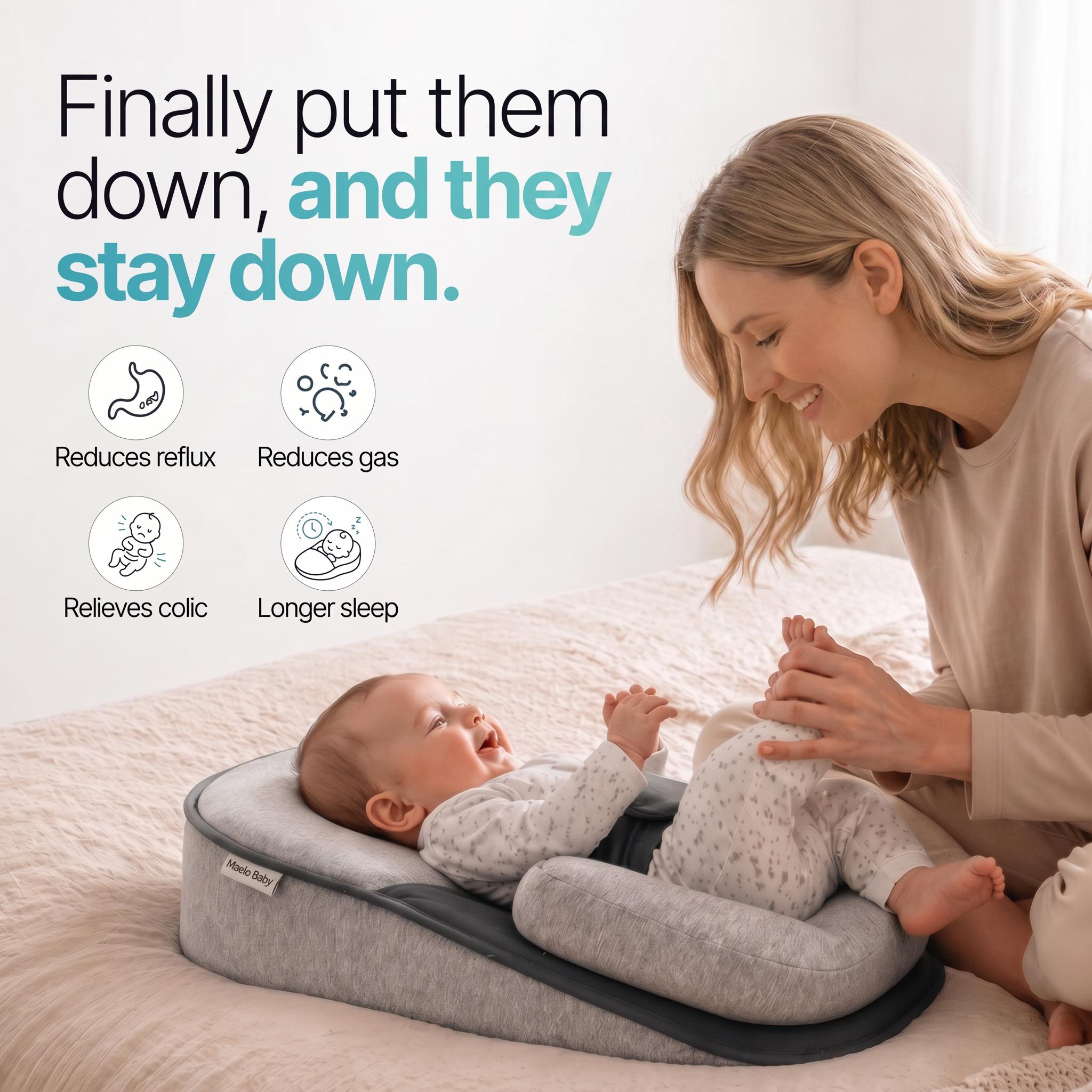 MaeloCradle™ – Sleep System for Reflux & Colic Relief